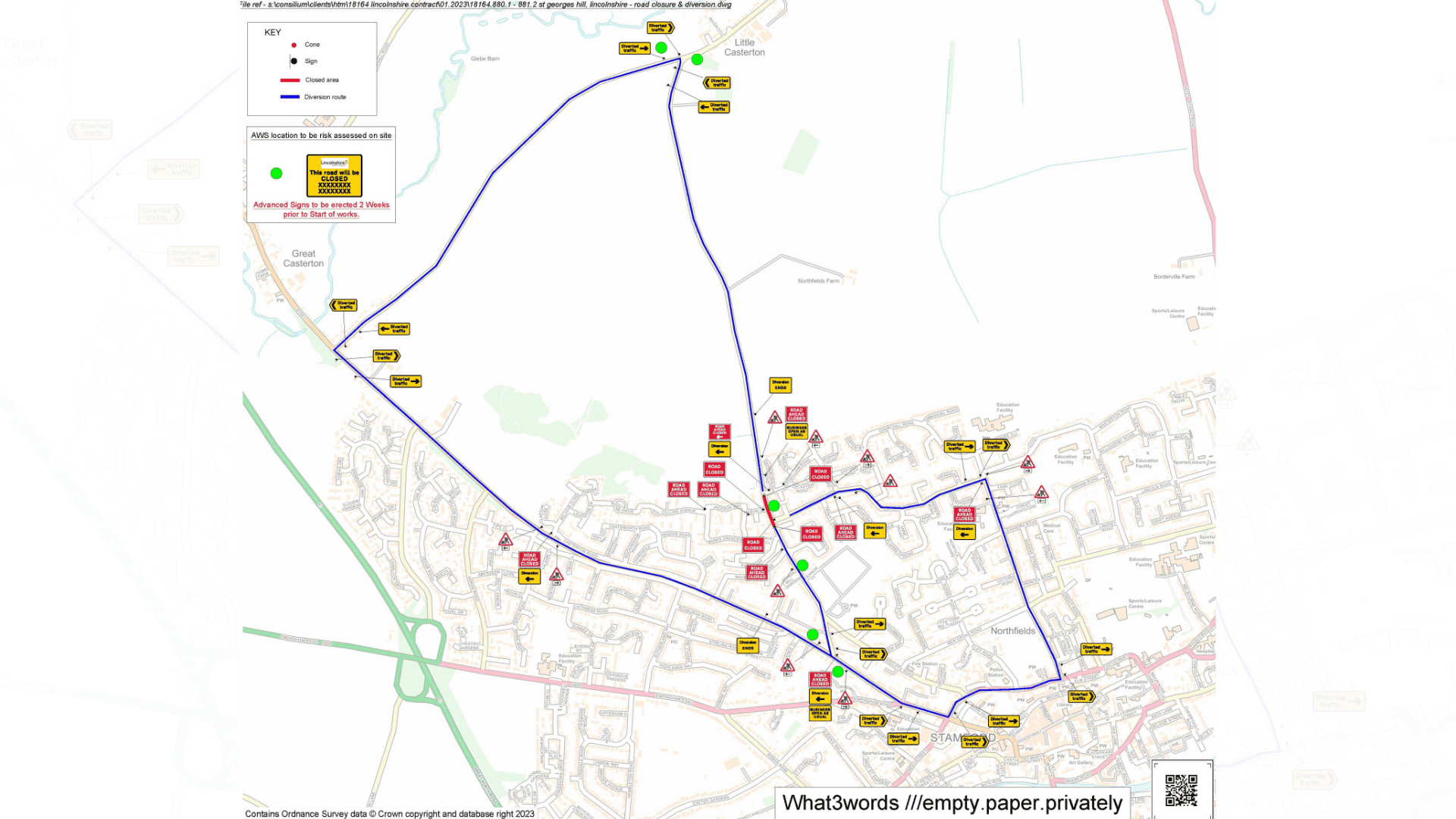Little Casterton resurfacing on the way 
