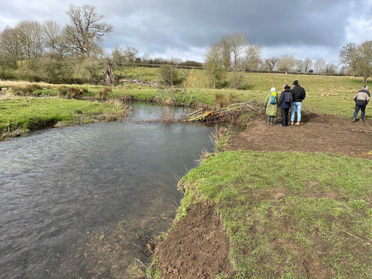 Our officers recently returned to Belton, Lincolnshire to look at the latest phase of river restoration work. 
We have previously worked on the last two phases of work here installing wood and gravel riffles; shallow fast running sections of a stream.
Officers from @southkesteven have been continuing with the work. The river itself will now do the final finishing touches as it now has the ability to spill out of bank more regularly and to form and create new pathways and wetlands.