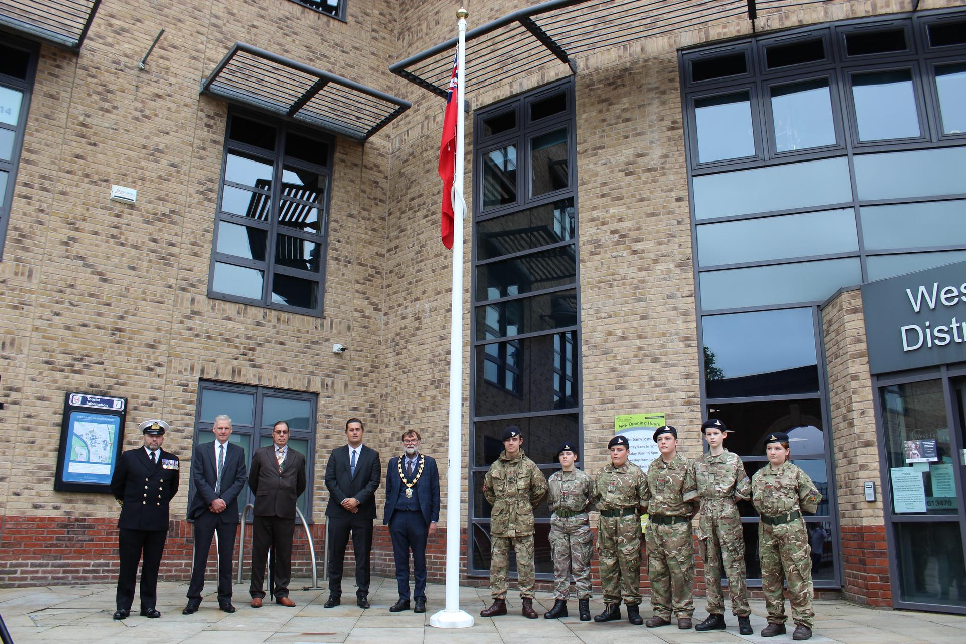 Flag raised in support of Merchant Navy Day